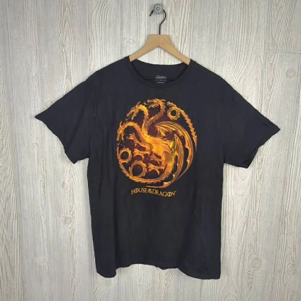 Game of Thrones HBO MAX House of Dragons Promo T-Shirt Men’s XL Black